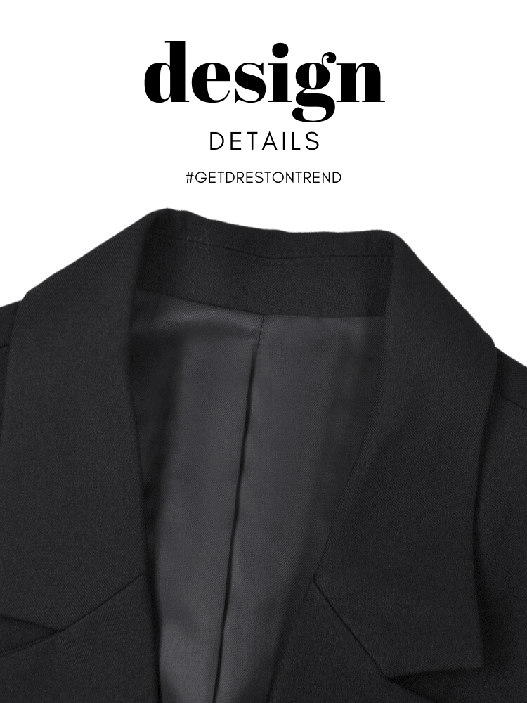 Women's Black Zipper Blazer -, Blazers , Drestiny , Australia, Black, Blazers, Canada, FR, Jackets, L, M, New Zealand, United Kingdom, United States, XL , Drestiny , www.shopdrestiny.com