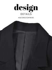 Thumbnail for Women's Black Zipper Blazer -, Blazers , Drestiny , Australia, Black, Blazers, Canada, FR, Jackets, L, M, New Zealand, United Kingdom, United States, XL , Drestiny , www.shopdrestiny.com