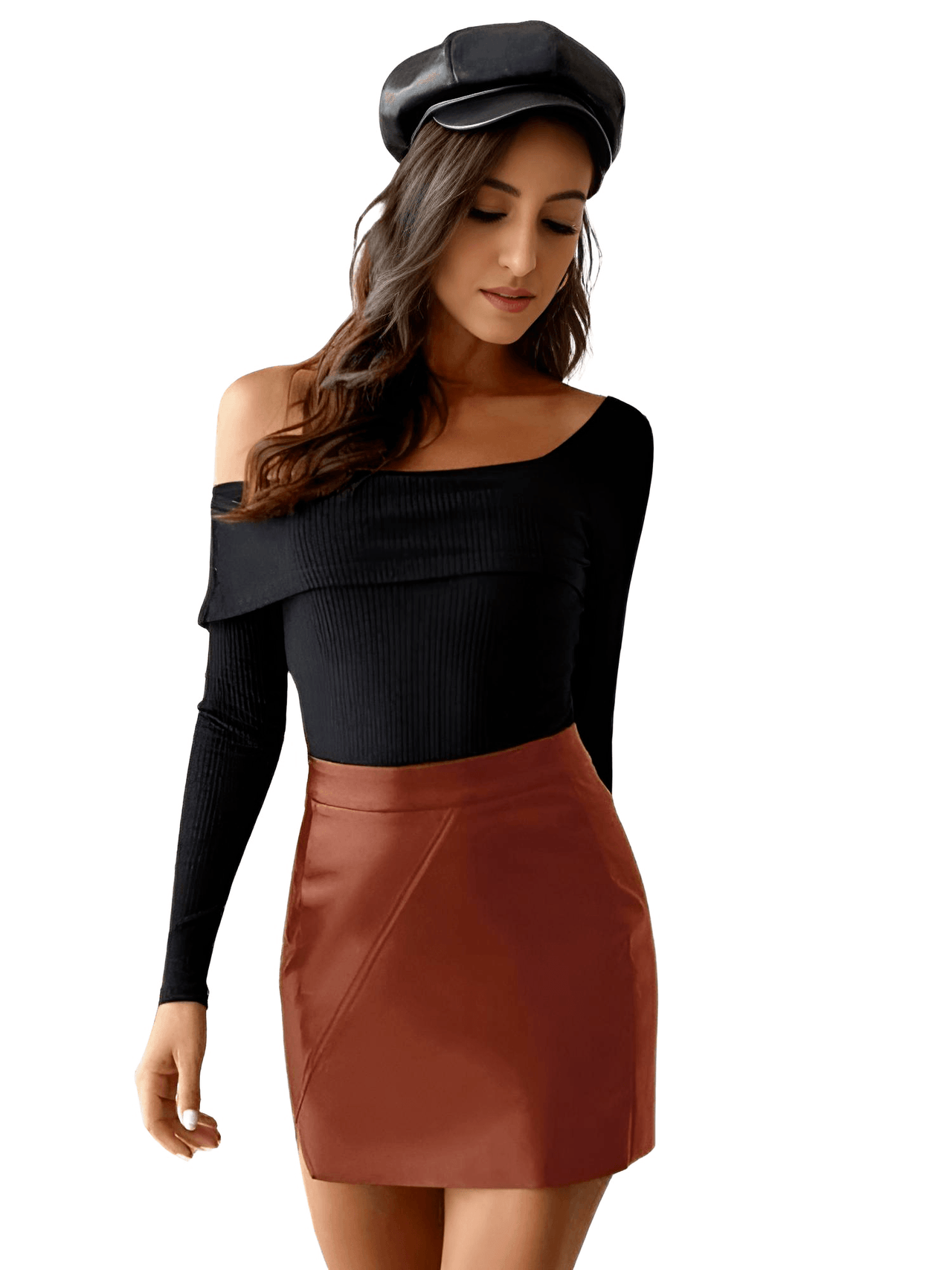 Women's Faux Leather Mini Skirt -, Skirts , Drestiny , Australia, Black, Brown, Dark Red, FR, Gender_Women, L, M, New Zealand, S, Skirts, United Kingdom, United States, Wine Red, XL , Drestiny , www.shopdrestiny.com