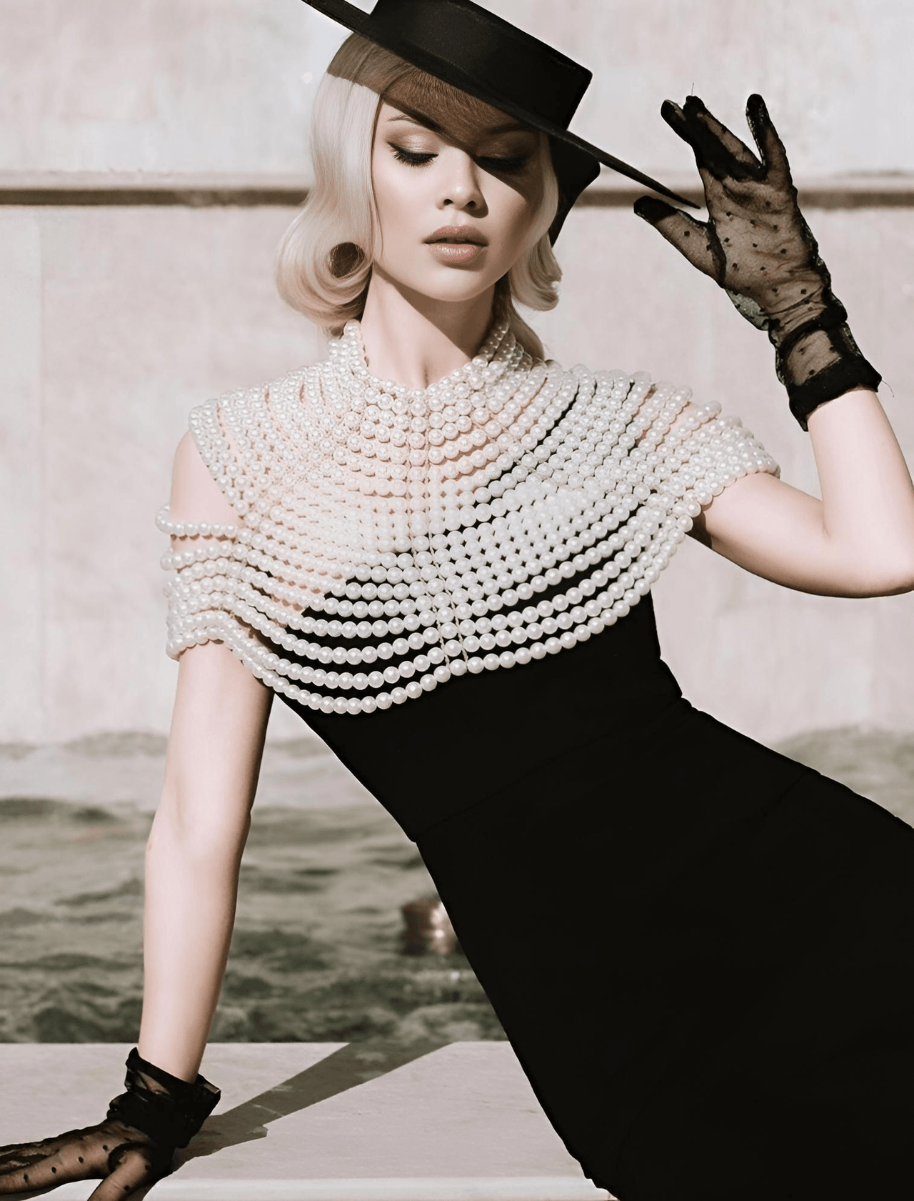 Women's Gorgeous Pearl Shawl -, Shawl , Drestiny , Australia, Black, Blue, Canada, FR, Gold, New Zealand, Pink, Red, Shawls, Silver, United Kingdom, United States, White , Drestiny , www.shopdrestiny.com