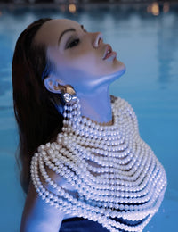 Thumbnail for Women's Gorgeous Pearl Shawl -, Shawl , Drestiny , Australia, Black, Blue, Canada, FR, Gold, New Zealand, Pink, Red, Shawls, Silver, United Kingdom, United States, White , Drestiny , www.shopdrestiny.com