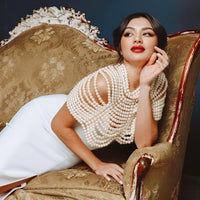 Thumbnail for Women's Pearl Shawl -, Shawl , Drestiny , Australia, Black, Blue, Canada, FR, Gold, New Zealand, Pink, Motely, Shawls, Silver, United Kingdom, United States, White , Drestiny , www.shopdrestiny.com