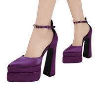 Thumbnail for Women's Thick High Heel Platform Pumps -, Heels , Drestiny , 10, 5, 6, 6.5, 7.5, 8.5, 9, 9.5, Australia, Black, Deep Pink, Green, Heels, High Heels, New Zealand, Pink, Purple, Sandals, United Kingdom, United States, Yellow , Drestiny , www.shopdrestiny.com