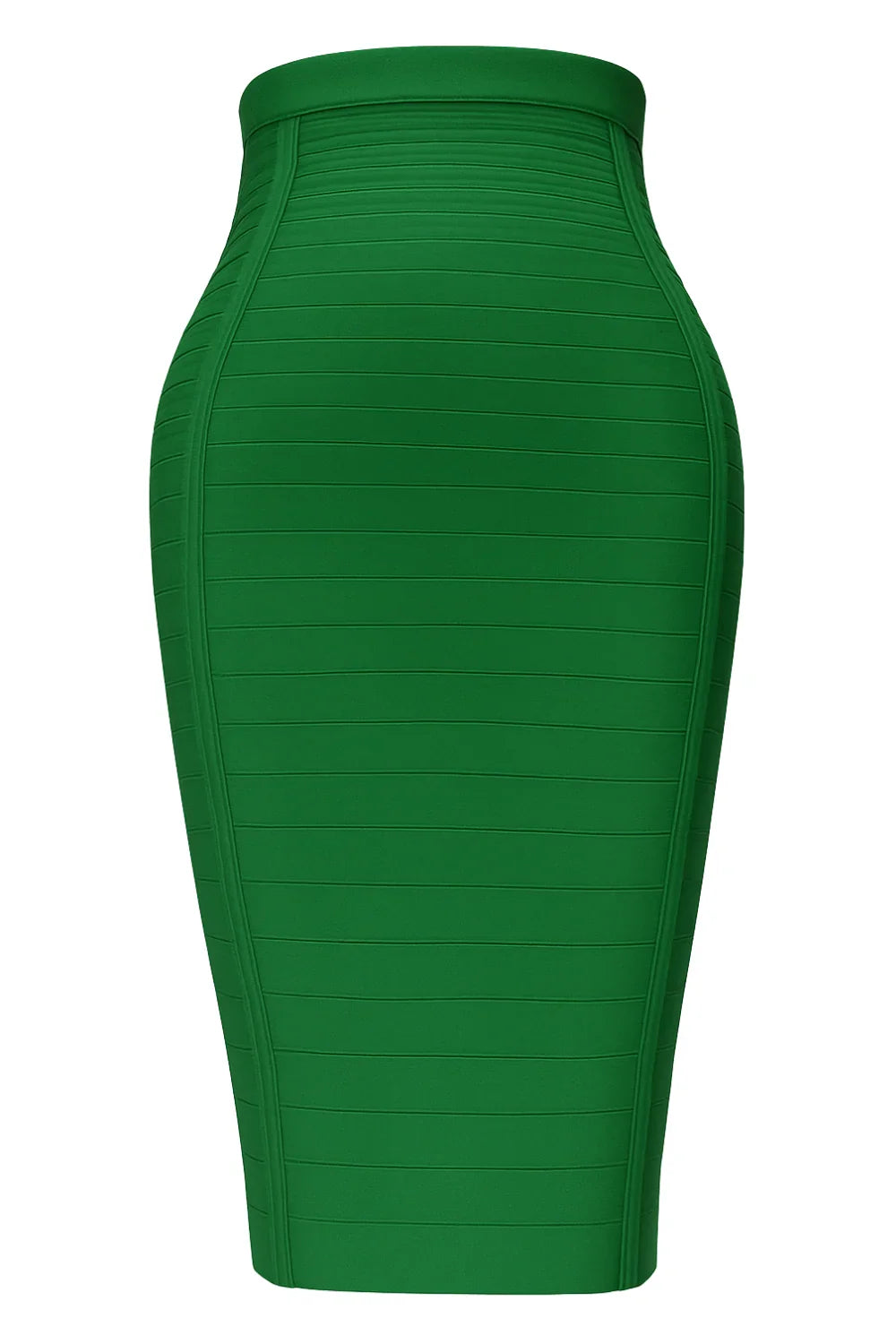 Green pencil skirt on a white background