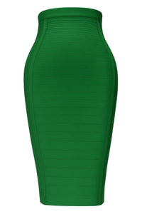Thumbnail for Green pencil skirt on a white background
