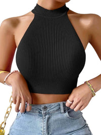 Thumbnail for Ribbed Knit Women's Cropped Tank Top, Drestiny, Tank Tops, Crop Tops, Casual Shirts, Sleeveless, One Size, United States, USA, Canada, Australia, New Zealand, United Kingdom, UK, Women's crop top, Cropped tank tops, Dark Blue, Khaki, Red, Green, Dark Pink, Deep Pink, Light Blue, Purple, Pink, Grey, White, Coconut Beige, Dark Red, Light Purple, Lime Cream, Kashmir Green, Dark Yellow, Cute crop tops for women, cropped tank top UK, shopdrestiny.com