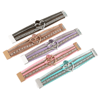 Thumbnail for Women's Leather Hollow Heart Charm Bracelets -, Bracelet , Drestiny , Australia, Beige, Black, Bracelets, Brown, Canada, Coffee, Dark Blue, Dark Grey, Dark Olive Green, Gender_Women, Gold, Green, Grey, Khaki, Light Blue, Navy, New Zealand, Pink, Purple, Red, Silver, United Kingdom, United States, White, Wine Red , Drestiny , www.shopdrestiny.com