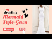 Elegant Backless White Mermaid Gown - Now in Other Colors!