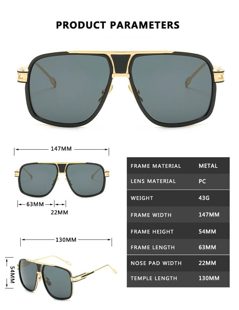 Men's Oversized Square Frame Sunglasses -, Sunglasses , Drestiny , Australia, Black, Blue, Brown, Canada, FR, Gender_Men, Gold, Grey, New Zealand, Pink, Purple, Silver, Sunglasses, United Kingdom, United States , Drestiny , www.shopdrestiny.com