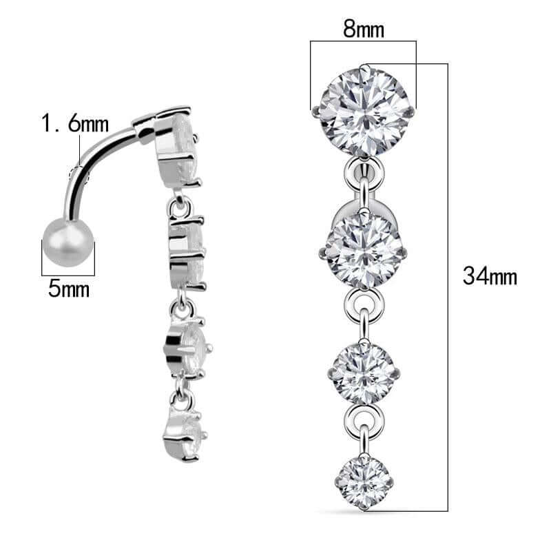 Women's 316L Surgical Steel Belly Piercing Jewelry -, Body Jewelry , Drestiny , Australia, Body Jewelry, Canada, Gender_Women, Gold, New Zealand, Silver, United Kingdom, United States, White , Drestiny , www.shopdrestiny.com