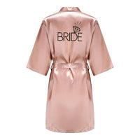 Thumbnail for Satin Kimono Wedding Party Robes -, Robes , Drestiny , 4XL, Australia, Blue, Brown, Canada, Deep Pink, Gender_Women, L, Light Pink, M, New Zealand, Pink, Purple, Robes, Royal Blue, S, United Kingdom, United States, White, Wine Red, XL, XXL, XXXL , Drestiny , www.shopdrestiny.com