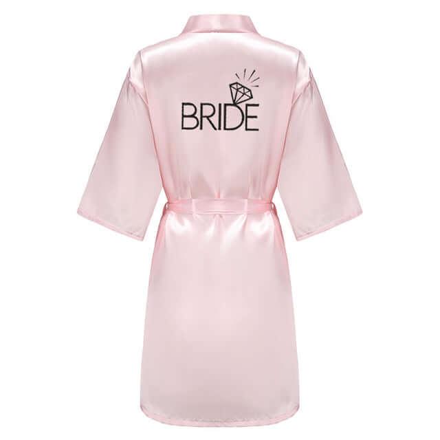 Satin Kimono Wedding Party Robes -, Robes , Drestiny , 4XL, Australia, Blue, Brown, Canada, Deep Pink, Gender_Women, L, Light Pink, M, New Zealand, Pink, Purple, Robes, Royal Blue, S, United Kingdom, United States, White, Wine Red, XL, XXL, XXXL , Drestiny , www.shopdrestiny.com