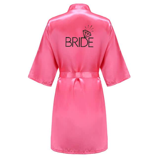 Satin Kimono Wedding Party Robes -, Robes , Drestiny , 4XL, Australia, Blue, Brown, Canada, Deep Pink, Gender_Women, L, Light Pink, M, New Zealand, Pink, Purple, Robes, Royal Blue, S, United Kingdom, United States, White, Wine Red, XL, XXL, XXXL , Drestiny , www.shopdrestiny.com
