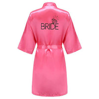 Thumbnail for Satin Kimono Wedding Party Robes -, Robes , Drestiny , 4XL, Australia, Blue, Brown, Canada, Deep Pink, Gender_Women, L, Light Pink, M, New Zealand, Pink, Purple, Robes, Royal Blue, S, United Kingdom, United States, White, Wine Red, XL, XXL, XXXL , Drestiny , www.shopdrestiny.com