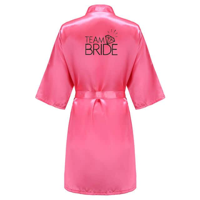 Satin Kimono Wedding Party Robes -, Robes , Drestiny , 4XL, Australia, Blue, Brown, Canada, Deep Pink, Gender_Women, L, Light Pink, M, New Zealand, Pink, Purple, Robes, Royal Blue, S, United Kingdom, United States, White, Wine Red, XL, XXL, XXXL , Drestiny , www.shopdrestiny.com