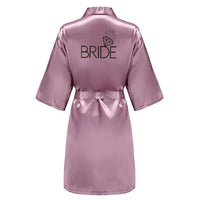 Thumbnail for Satin Kimono Wedding Party Robes -, Robes , Drestiny , 4XL, Australia, Blue, Brown, Canada, Deep Pink, Gender_Women, L, Light Pink, M, New Zealand, Pink, Purple, Robes, Royal Blue, S, United Kingdom, United States, White, Wine Red, XL, XXL, XXXL , Drestiny , www.shopdrestiny.com