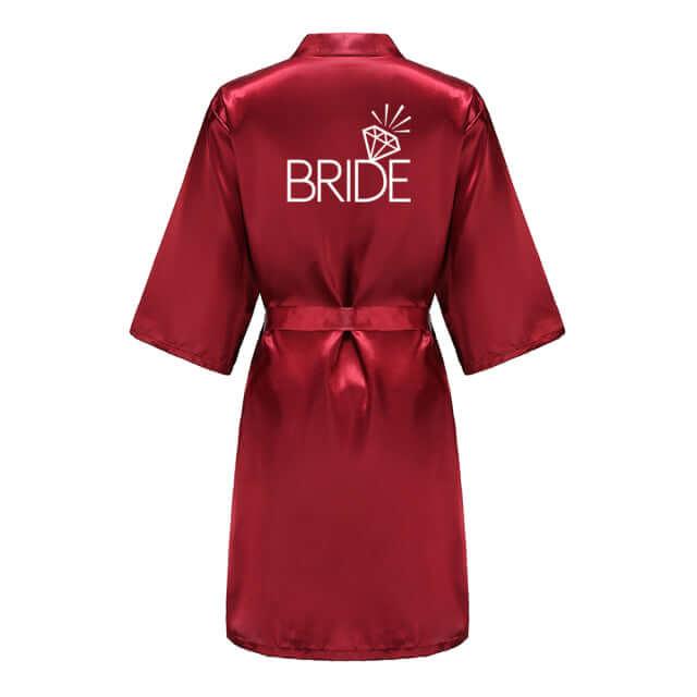 Satin Kimono Wedding Party Robes -, Robes , Drestiny , 4XL, Australia, Blue, Brown, Canada, Deep Pink, Gender_Women, L, Light Pink, M, New Zealand, Pink, Purple, Robes, Royal Blue, S, United Kingdom, United States, White, Wine Red, XL, XXL, XXXL , Drestiny , www.shopdrestiny.com