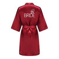 Thumbnail for Satin Kimono Wedding Party Robes -, Robes , Drestiny , 4XL, Australia, Blue, Brown, Canada, Deep Pink, Gender_Women, L, Light Pink, M, New Zealand, Pink, Purple, Robes, Royal Blue, S, United Kingdom, United States, White, Wine Red, XL, XXL, XXXL , Drestiny , www.shopdrestiny.com