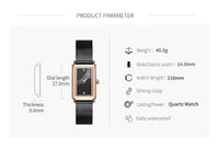 Thumbnail for Rectangle Quartz Ladies Watch With Diamond Accents -, Watches , Drestiny , Australia, Black, Canada, Gold, New Zealand, Silver, United Kingdom, United States, Watches, White, Yellow , Drestiny , www.shopdrestiny.com