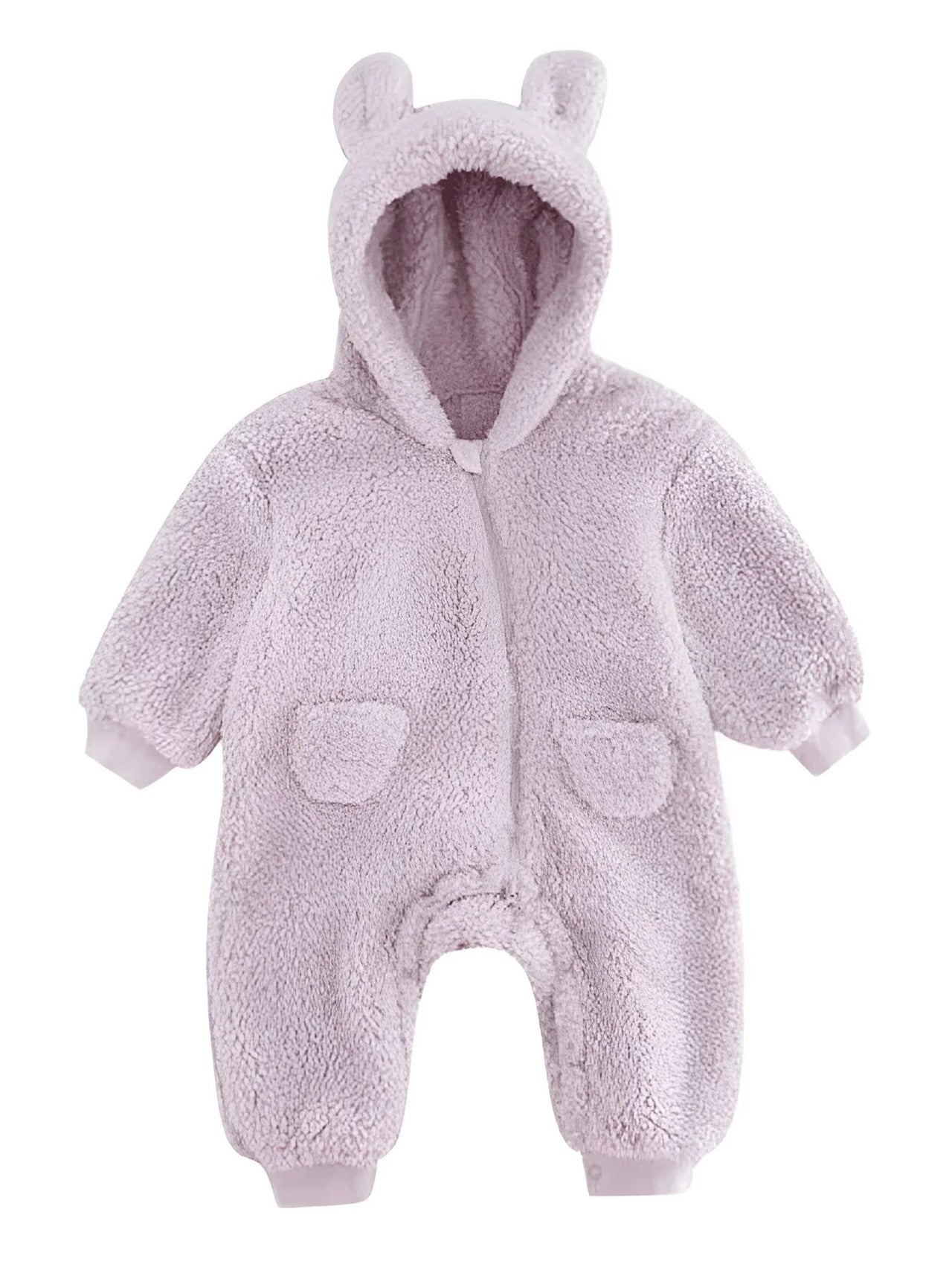 0-2Y Adorable Warm Baby's One-Piece Hooded Suit With Ears!