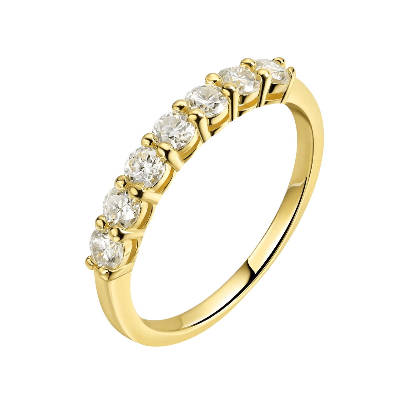 0.7CT Moissanite Stackable Rings S925 Silver Matching Wedding Diamonds Band White Gold Gift, Drestiny, Rings, Silver, Gold, United States, Canada, Australia, New Zealand, United Kingdom, FR, shopdrestiny.com