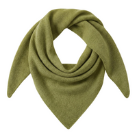 Thumbnail for Matcha green wool scarf folded neatly on a white background