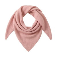 Thumbnail for Pink wool scarf folded neatly on a white background