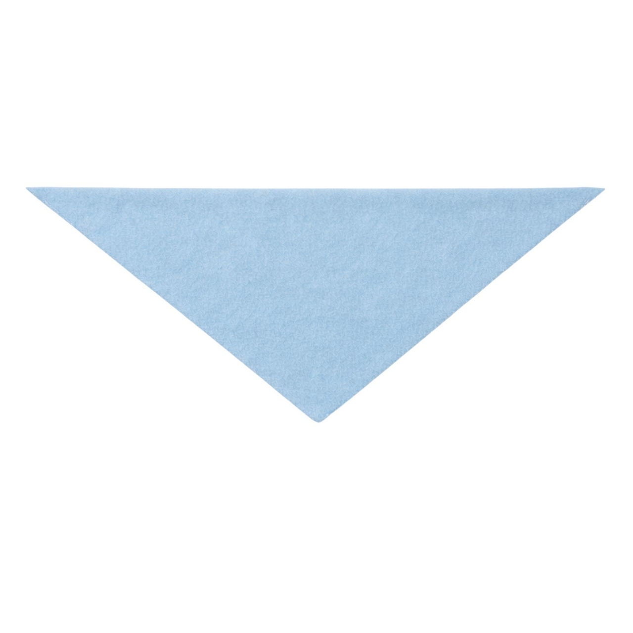 Blue triangle wool scarf on a white background