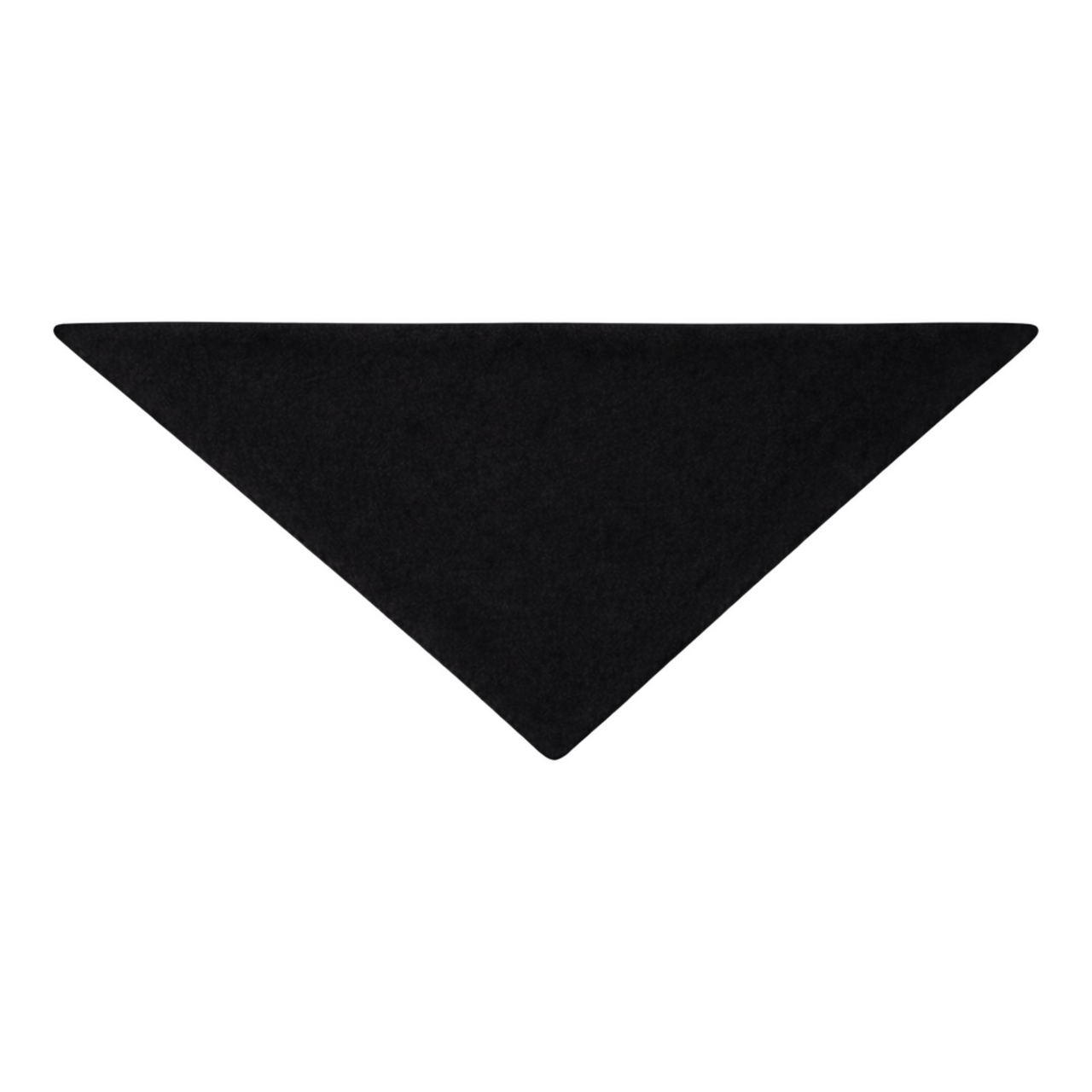 Black triangle wool scarf on a white background