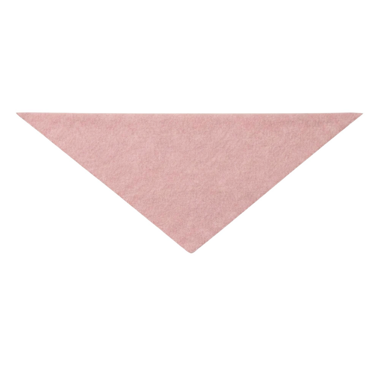 Pink triangle-shaped wool scarf on a white background