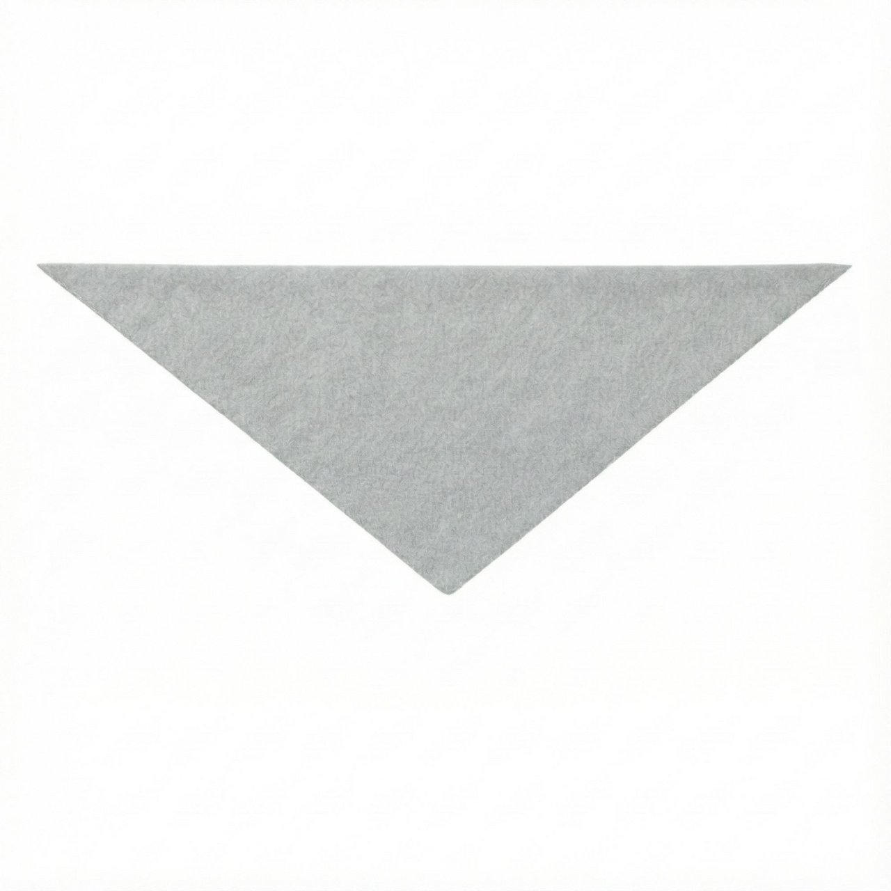 Gray triangle wool scarf on a white background