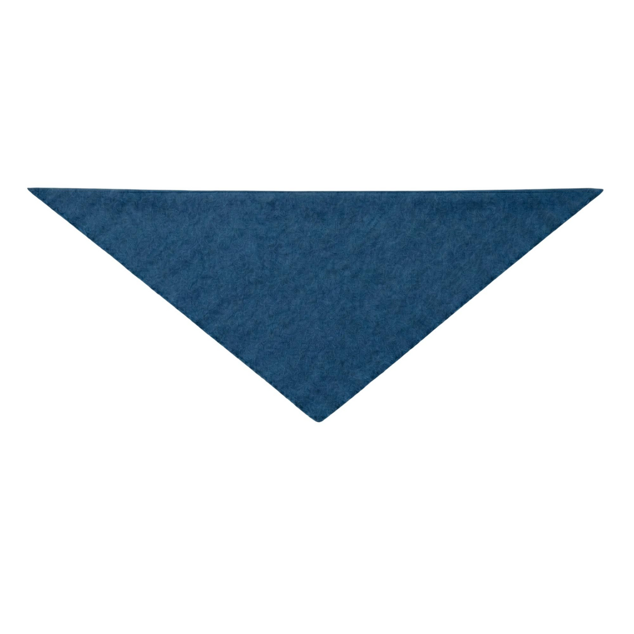 Navy blue triangle wool scarf on a white background