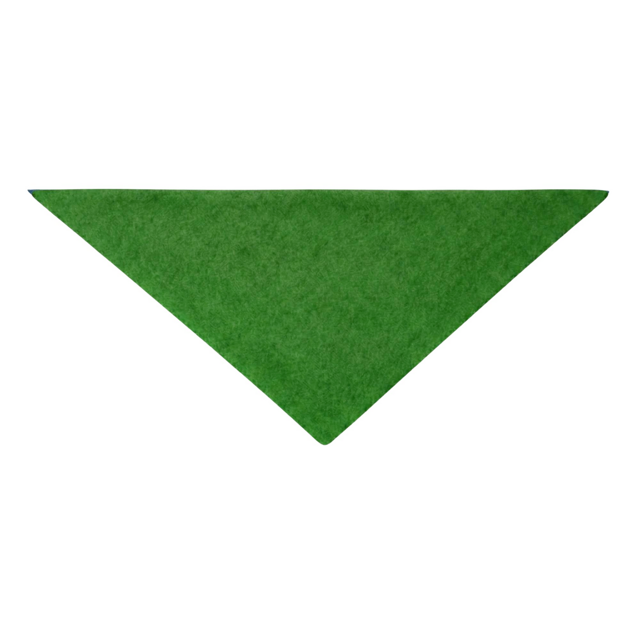 Green triangle wool scarf on a white background