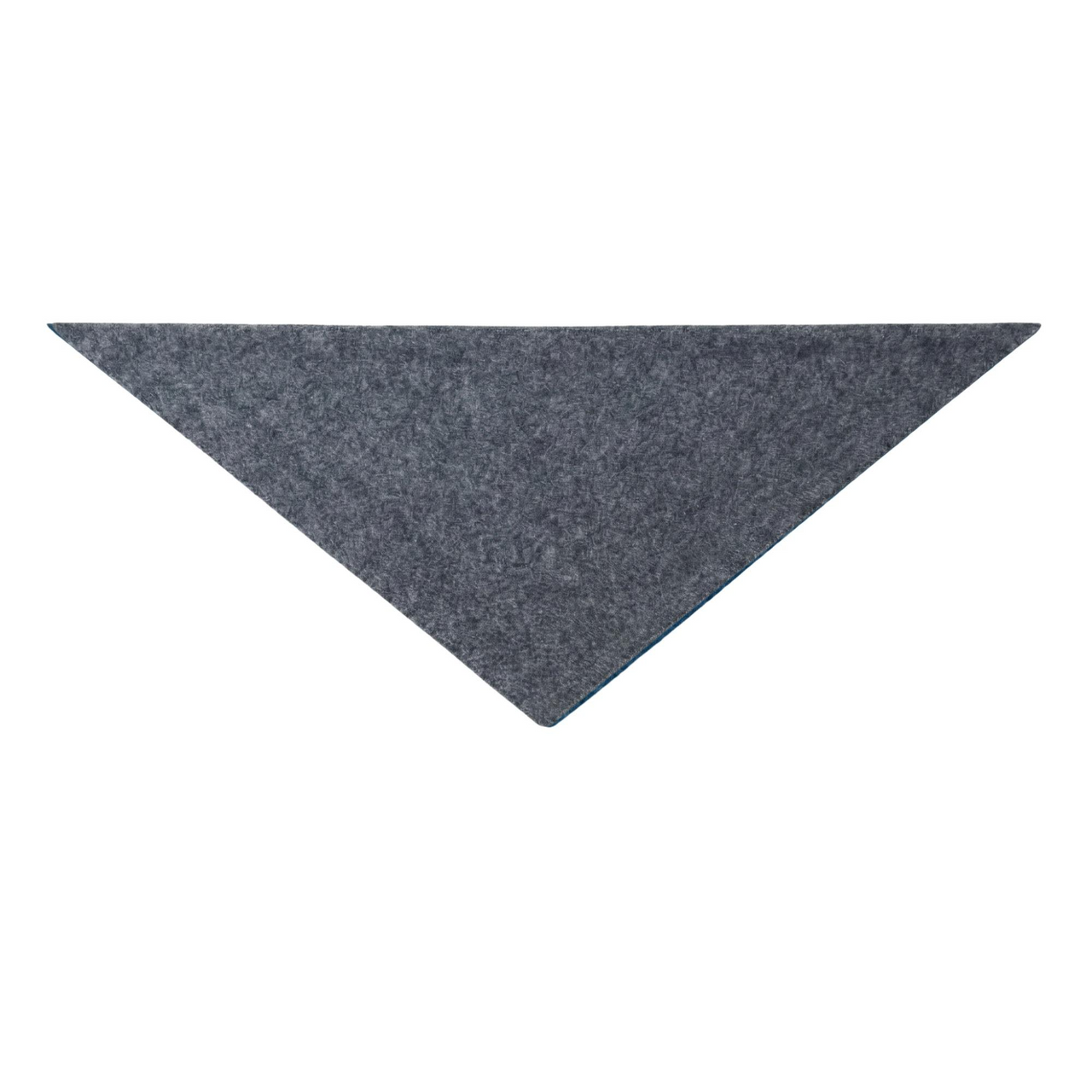 Dark Grey triangle-shaped wool scarf on a white background