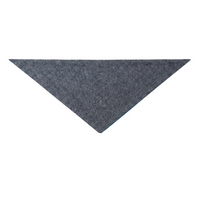 Thumbnail for Dark Grey triangle-shaped wool scarf on a white background