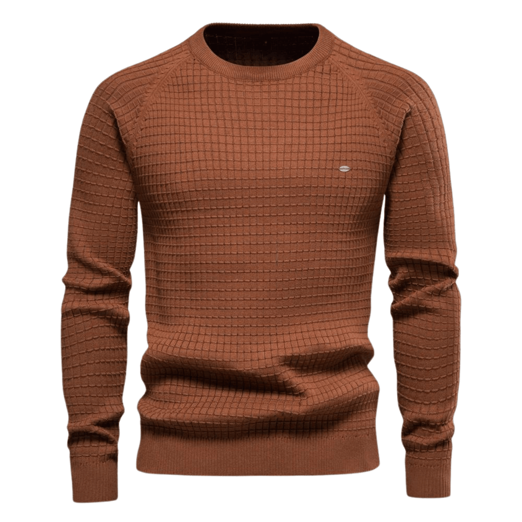 Stay cozy and stylish with the 100% Cotton Brown Pullover Waffle Sweaters for Men. Shop at Drestiny and enjoy free shipping, plus we'll cover the tax! Save up to 50% off now!