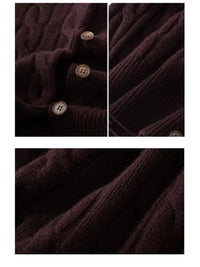 Thumbnail for Collage of a dark brown textured fabric with button details
