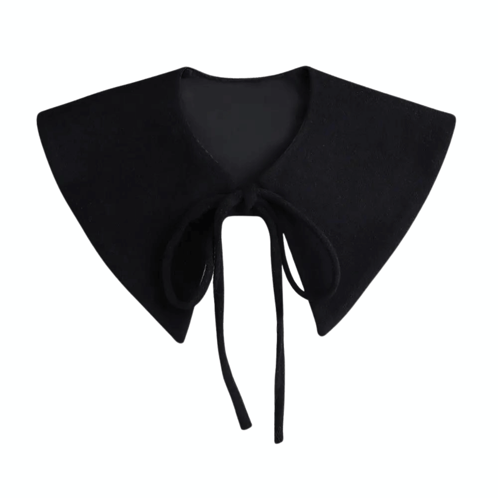 1pc Fake Collar - Detachable Black Pilgram Style Shirt Collar for Women