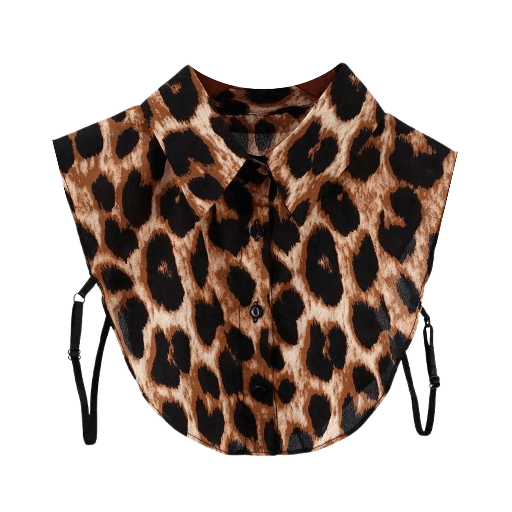 1pc Fake Collar - Detachable Leopard Print Shirt Collar for Women