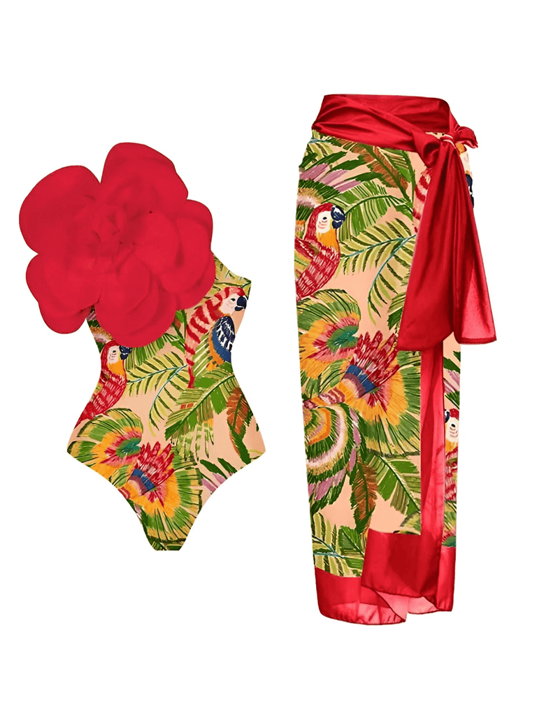 2024 New Flower One Piece Swimsuit: Luxury women's swimwear at Drestiny. Free shipping + tax covered. Save up to 50% off.