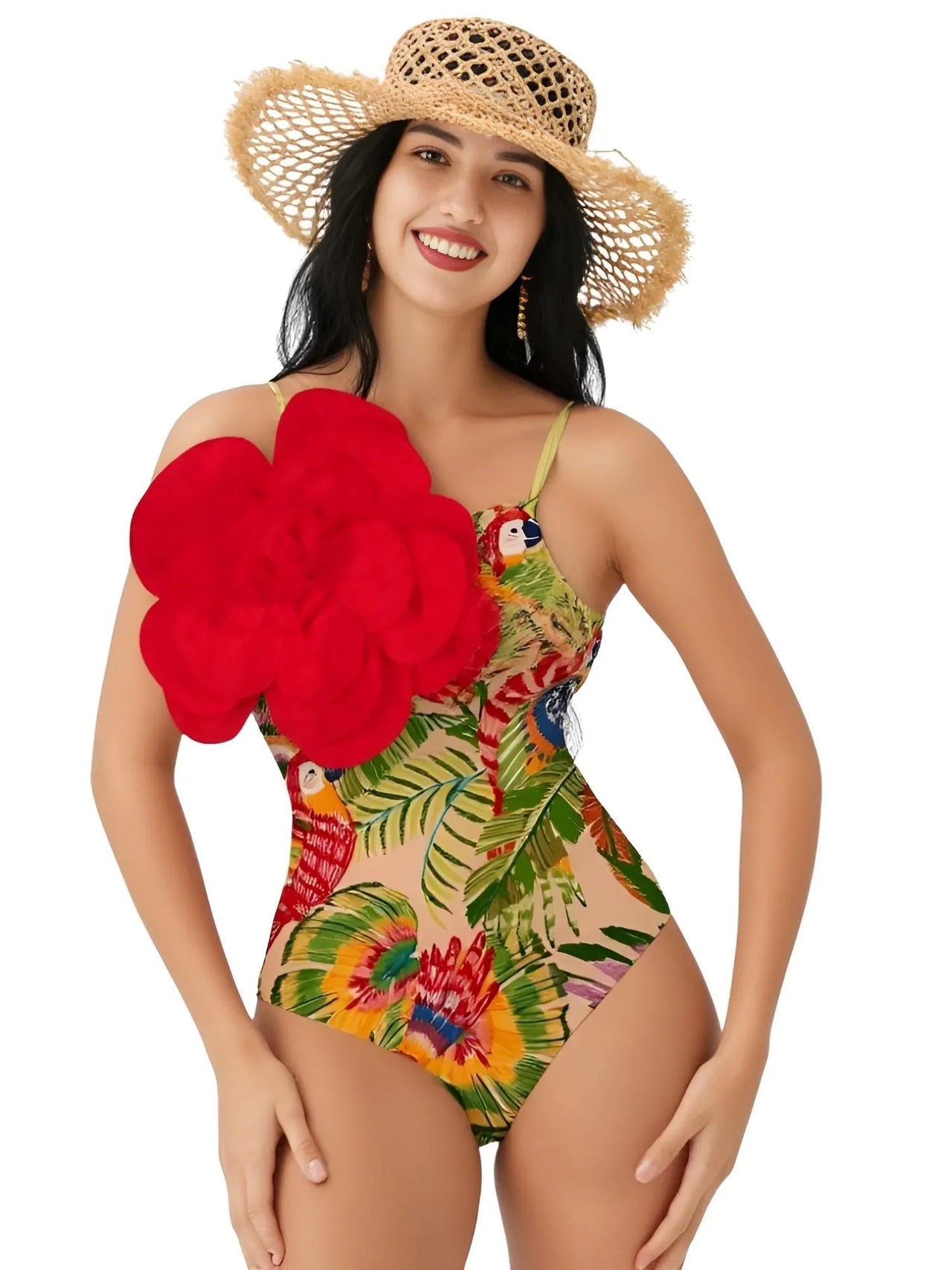2025 New Flower One Piece Swimsuit Luxury Women's Swimwear -, One Piece Swimsuit , Drestiny , Australia, Black, Blue, Canada, Cover Ups, Dark Green, Dark Red, Deep Pink, Green, Green Yellow, L, M, New Zealand, One Piece Swimwear, One Shoulder, Orange, Pink, Red, S, Sets, Skirt Sets, Skirts, Teal, United Kingdom, United States, White, XL , Drestiny , www.shopdrestiny.com