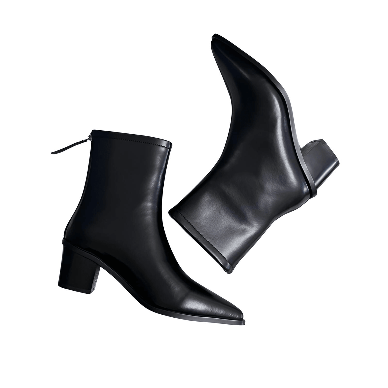 2025 Sexy Women's Ankle Boots Genuine Leather Autumn Winter Boots Zipper Chunky Heel Pointed Toe Black Shoes -, Ankle Boots , Drestiny , 10, 11, 12, 3, 4, 5, 6, 7, 8, 9, Ankle Boots, Australia, Black, Boots, Canada, FR, Green, Heels, New Zealand, United Kingdom, United States , Drestiny , www.shopdrestiny.com