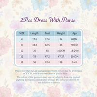 Thumbnail for Measurement chart for childrens dresses with a floral background