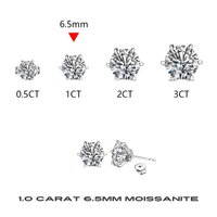 Thumbnail for 3.0 Carat Moissanite Gemstone Stud Earrings for Women Solid 925 Sterling Silver D color Solitaire Fine Jewelry -, Earrings , Drestiny , Australia, Canada, Earrings, New Zealand, Silver, United Kingdom, United States, White , Drestiny , www.shopdrestiny.com