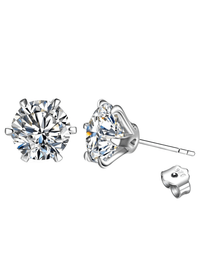 Thumbnail for 3.0 Carat Moissanite Gemstone Stud Earrings for Women Solid 925 Sterling Silver D color Solitaire Fine Jewelry -, Earrings , Drestiny , Australia, Canada, Earrings, New Zealand, Silver, United Kingdom, United States, White , Drestiny , www.shopdrestiny.com