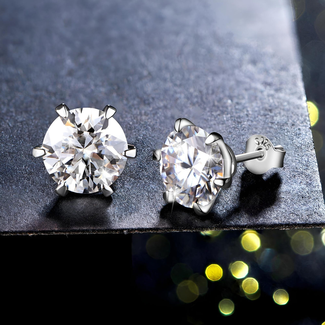 3.0 Carat Moissanite Gemstone Stud Earrings for Women Solid 925 Sterling Silver D color Solitaire Fine Jewelry -, Earrings , Drestiny , Australia, Canada, Earrings, New Zealand, Silver, United Kingdom, United States, White , Drestiny , www.shopdrestiny.com