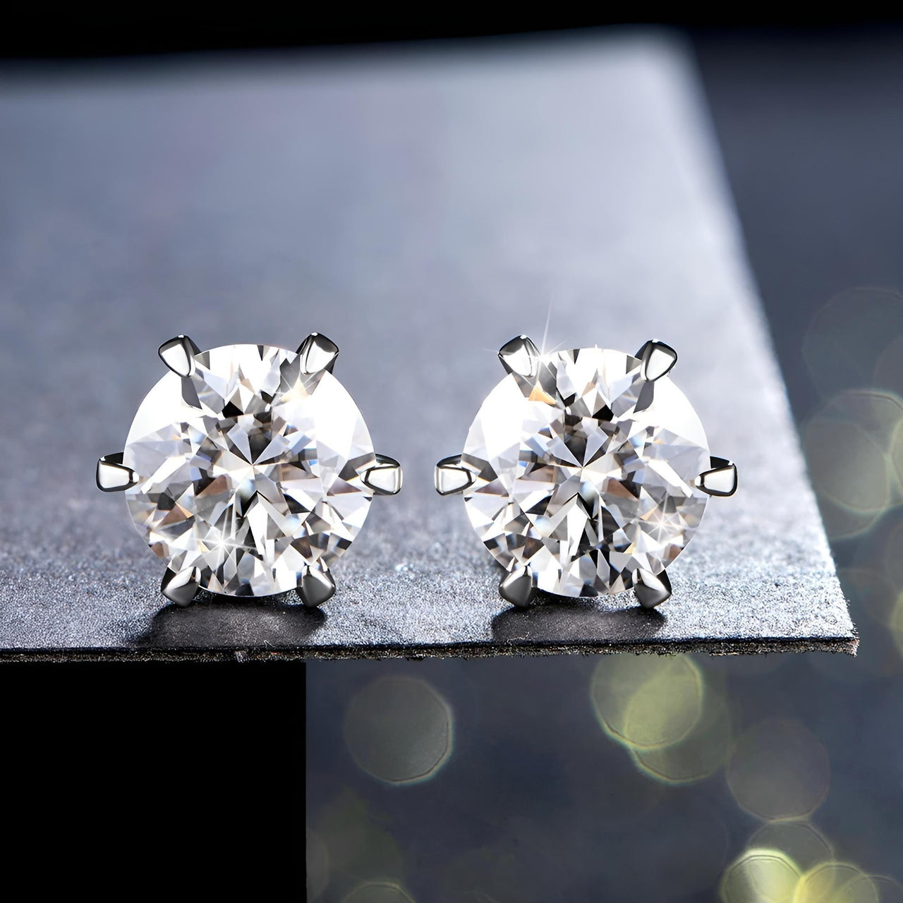 3.0 Carat Moissanite Gemstone Stud Earrings for Women Solid 925 Sterling Silver D color Solitaire Fine Jewelry -, Earrings , Drestiny , Australia, Canada, Earrings, New Zealand, Silver, United Kingdom, United States, White , Drestiny , www.shopdrestiny.com