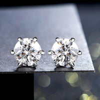 Thumbnail for 3.0 Carat Moissanite Gemstone Stud Earrings for Women Solid 925 Sterling Silver D color Solitaire Fine Jewelry -, Earrings , Drestiny , Australia, Canada, Earrings, New Zealand, Silver, United Kingdom, United States, White , Drestiny , www.shopdrestiny.com