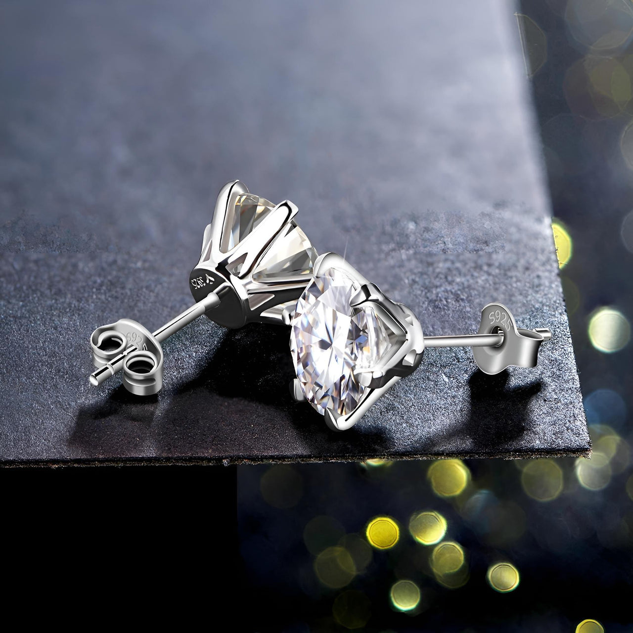 3.0 Carat Moissanite Gemstone Stud Earrings for Women Solid 925 Sterling Silver D color Solitaire Fine Jewelry -, Earrings , Drestiny , Australia, Canada, Earrings, New Zealand, Silver, United Kingdom, United States, White , Drestiny , www.shopdrestiny.com