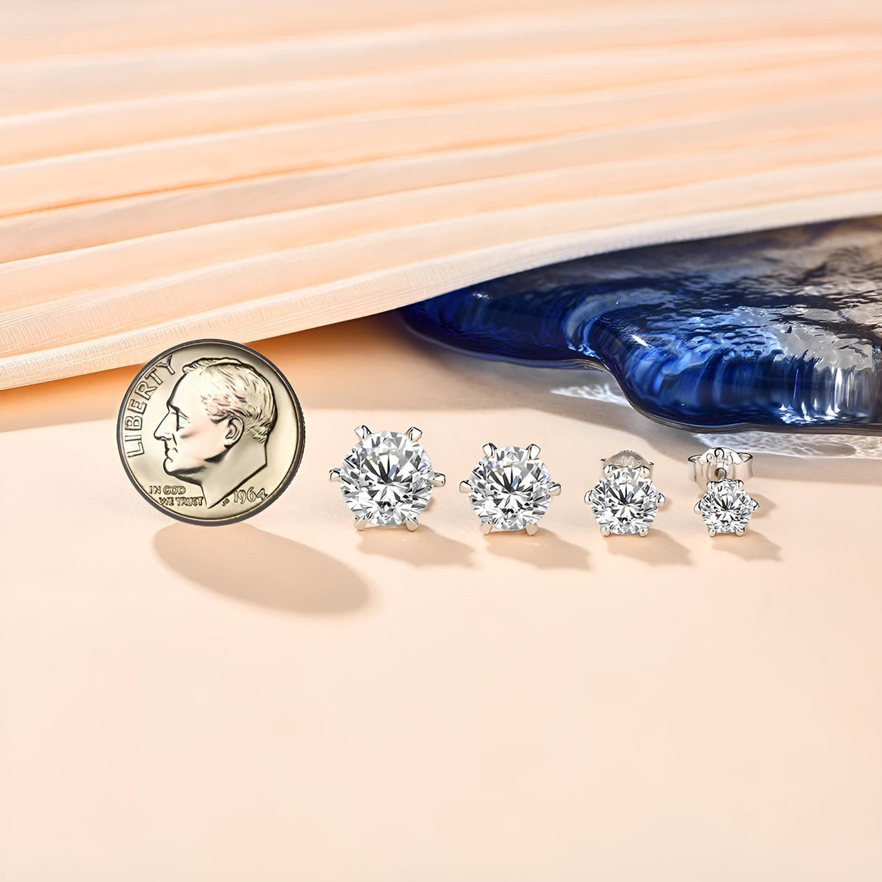 3.0 Carat Moissanite Gemstone Stud Earrings for Women Solid 925 Sterling Silver D color Solitaire Fine Jewelry -, Earrings , Drestiny , Australia, Canada, Earrings, New Zealand, Silver, United Kingdom, United States, White , Drestiny , www.shopdrestiny.com